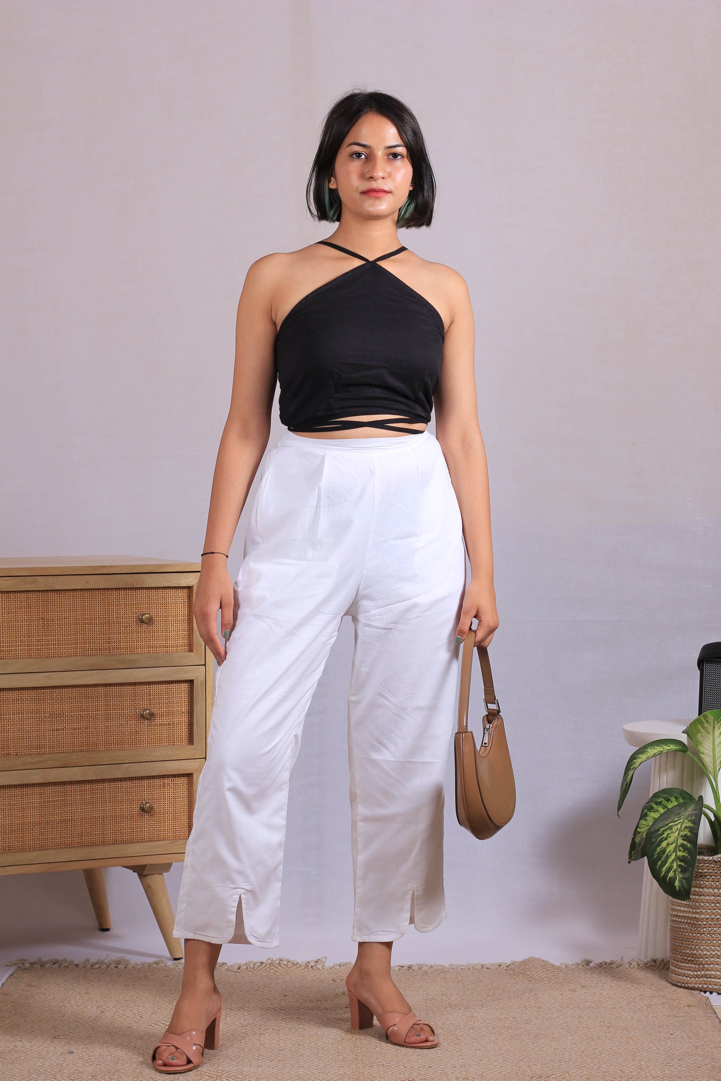 White Relaxed Fit Pants